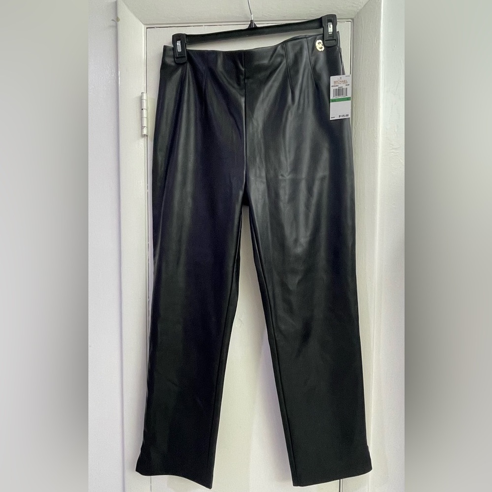 Michael-Michael Women Faux-Lether kors pants